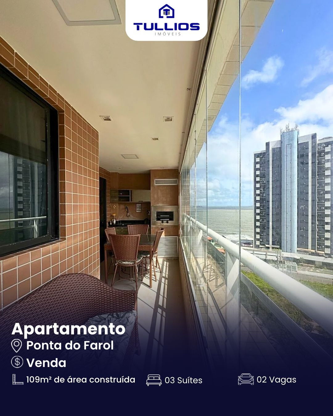 Apartamento de Alto Padrão na Ponta do Farol – Vista Mar Deslumbrante
