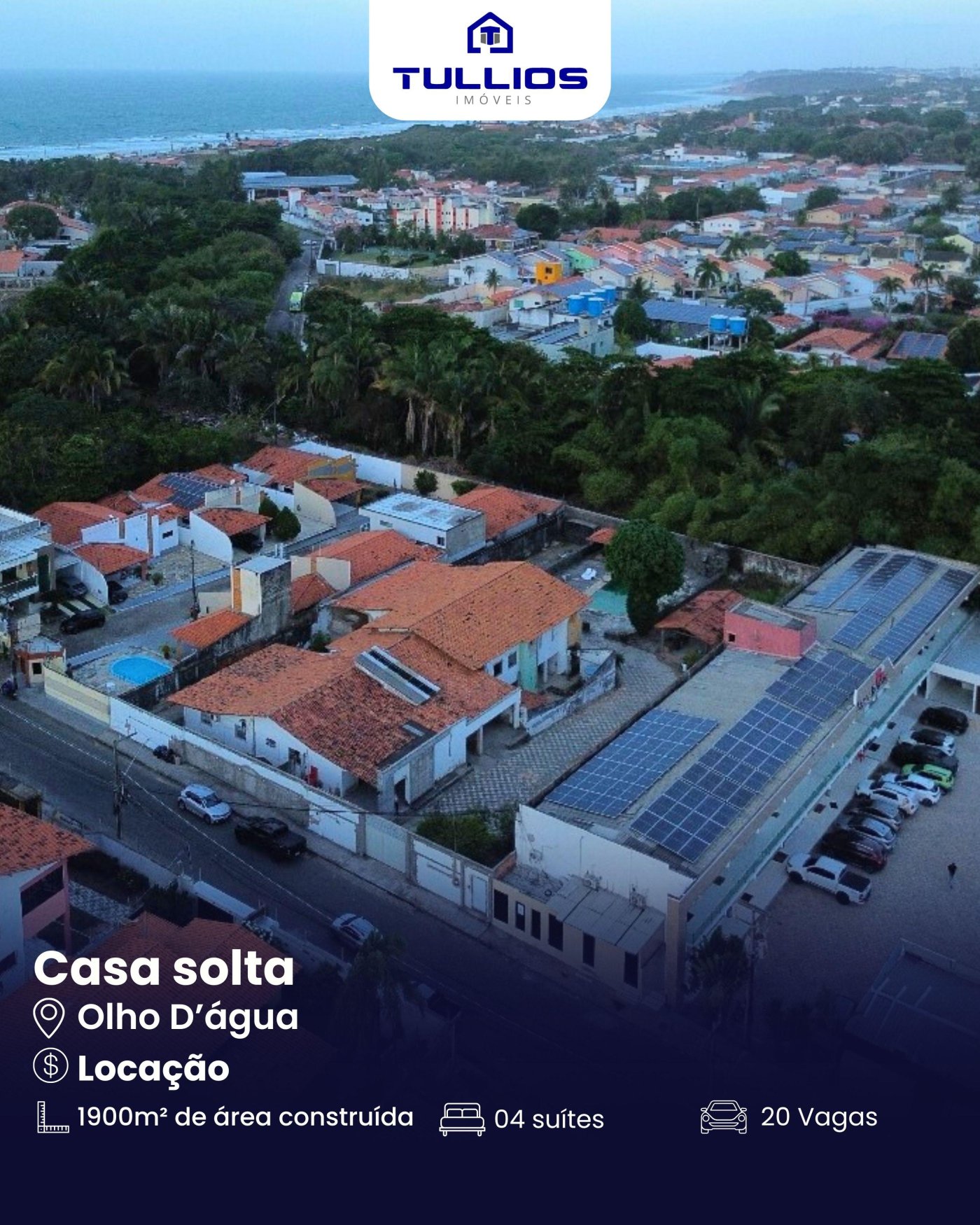 Ampla residência para locação no Olho d’Água