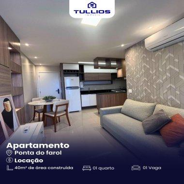 Belíssimo apartamento mobiliado com vista para o mar!