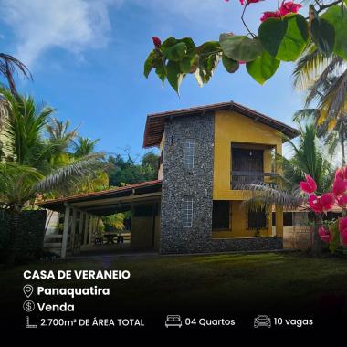 Venda- Casa com 4 quartos na Praia de Panaquatira